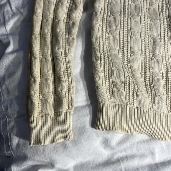 Tommy Bahama Men’s Light Beige 100% Cotton Cable Knit Sweater Size Medium - Picture 4 of 6